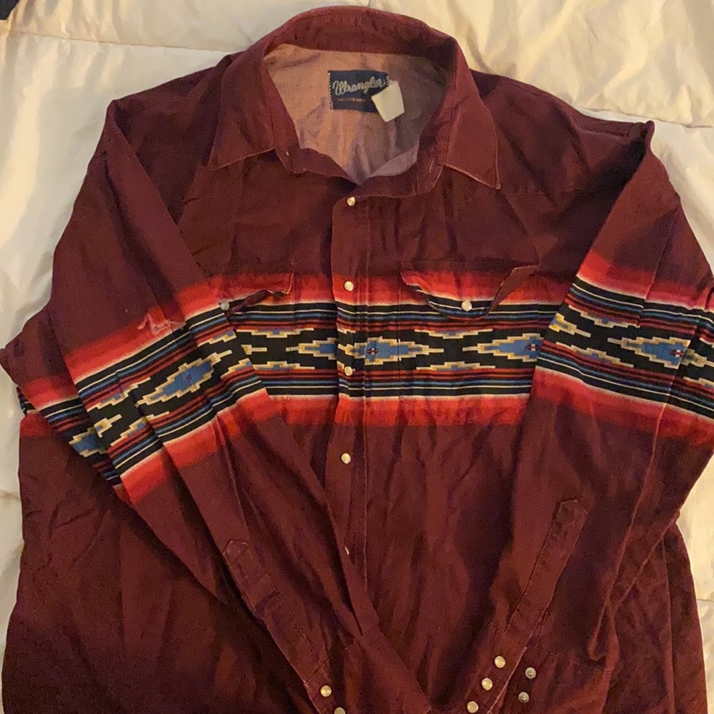 Wrangler Vintage Button Down w/ Pearl Snaps